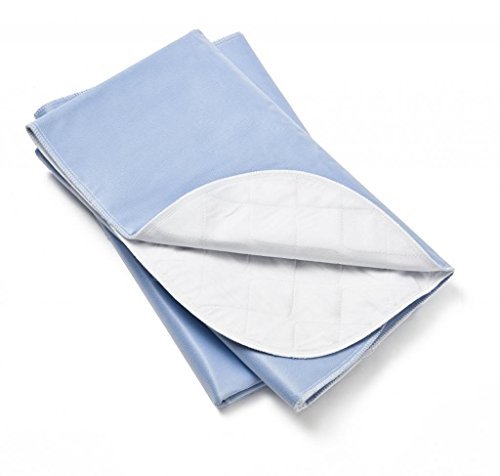 24 Pack, Bed Pad Standard Reusable Underpad Washable 34x36 Blue by Western Textile