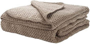 Waffle Flannel Throw Blanket