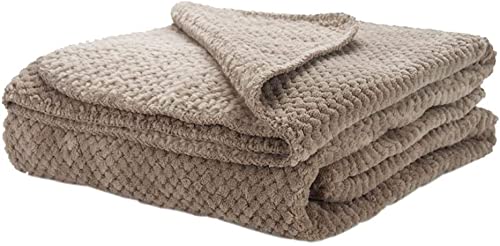 Waffle Flannel Throw Blanket