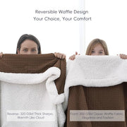 Waffle Sherpa Fleece Blanket