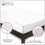 Egyptian Cotton Sateen Sheet Set – Deep Pocket