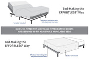 Adjustable Bed Sheet Set – 100% Egyptian Cotton, 500 TC Sateen