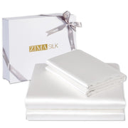 ZIMASILK 100% Mulberry Silk Bedding Sheet Set,All Side 19 Momme Silk