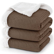 Waffle Sherpa Fleece Blanket