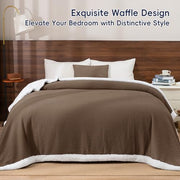 Waffle Sherpa Fleece Blanket
