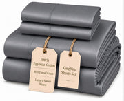 Egyptian Cotton Sateen Sheet Set – Deep Pocket