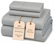 Egyptian Cotton Sateen Sheet Set – Deep Pocket