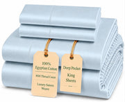 Egyptian Cotton Sateen Sheet Set – Deep Pocket