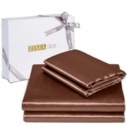 ZIMASILK 100% Mulberry Silk Bedding Sheet Set,All Side 19 Momme Silk