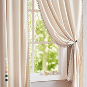 Pom Pom Velvet Curtains