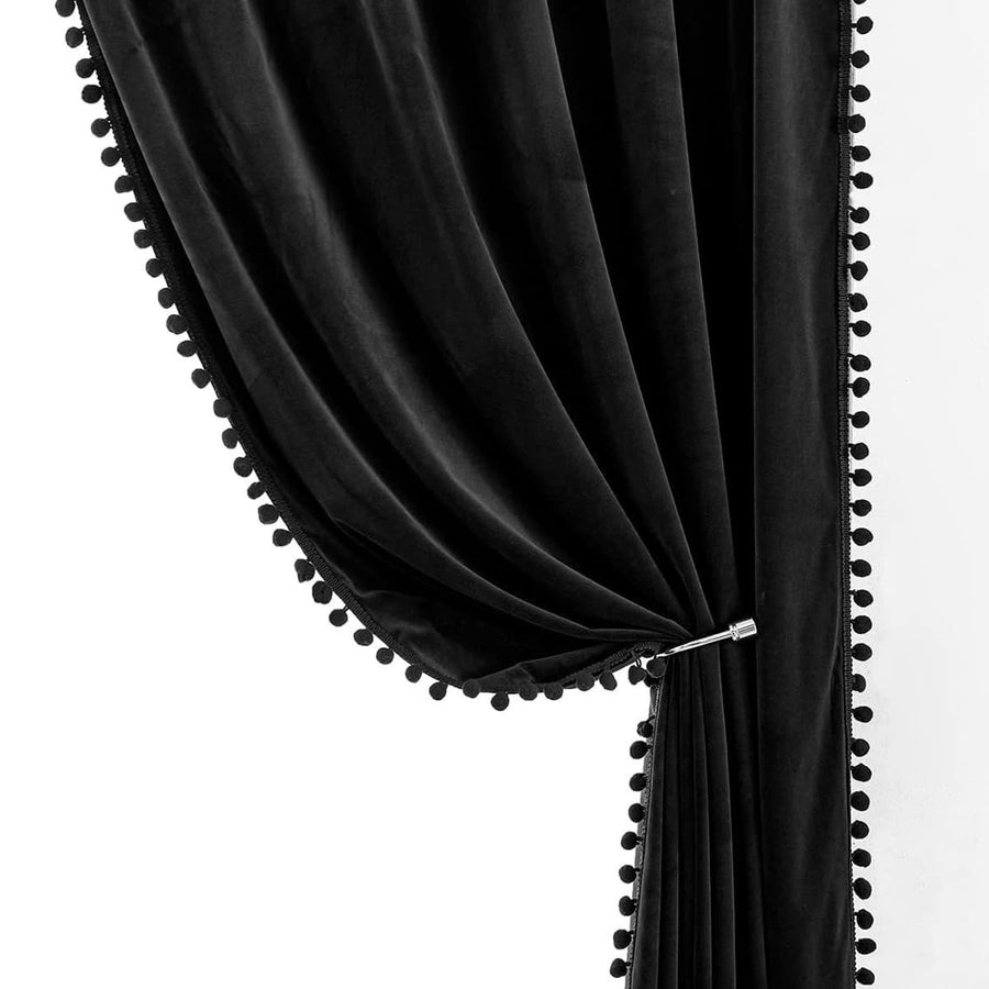 Pom Pom Velvet Curtains