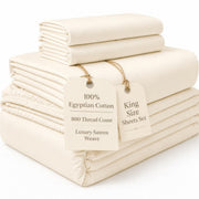 Egyptian Cotton Sateen Sheet Set – Deep Pocket