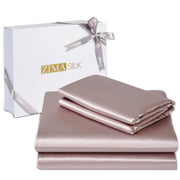 ZIMASILK 100% Mulberry Silk Bedding Sheet Set,All Side 19 Momme Silk