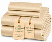 Egyptian Cotton Sateen Sheet Set – Deep Pocket