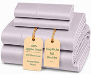 Egyptian Cotton Sateen Sheet Set – Deep Pocket