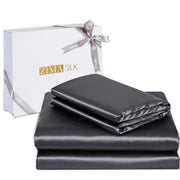 ZIMASILK 100% Mulberry Silk Bedding Sheet Set,All Side 19 Momme Silk