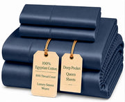 Egyptian Cotton Sateen Sheet Set – Deep Pocket