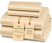 Egyptian Cotton Sateen Sheet Set – Deep Pocket