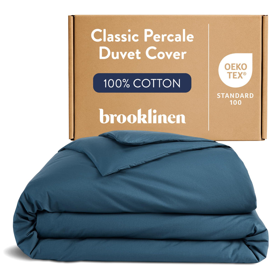 Brooklinen Luxury Percale Duvet Cover (Extra-Long Corner Ties and Button Closure)