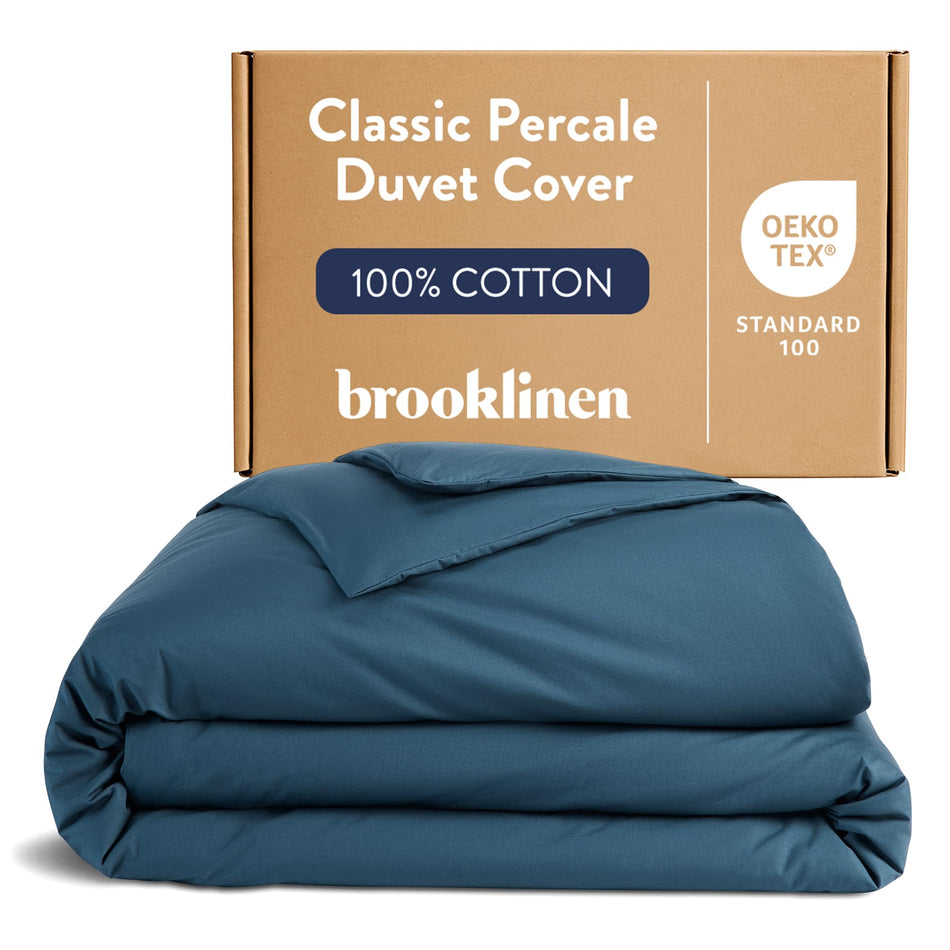 Brooklinen Luxury Percale Duvet Cover (Extra-Long Corner Ties and Button Closure)