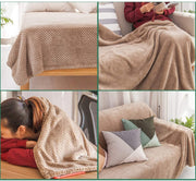 Waffle Flannel Throw Blanket