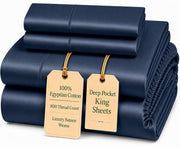 Egyptian Cotton Sateen Sheet Set – Deep Pocket