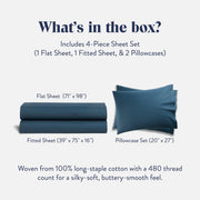 Brooklinen Luxe Core Sheet Set - 4 Piece Set (1 Fitted Sheet, 1 Flat Sheet + 2 Pillowcases)