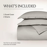 Percale Hemmed Duvet Set
