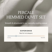 Percale Hemmed Duvet Set