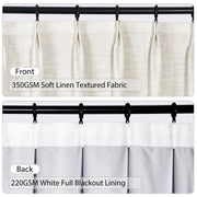 Faux Linen Blackout Curtains