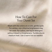 Percale Hemmed Duvet Set