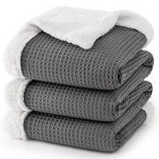 Waffle Sherpa Fleece Blanket